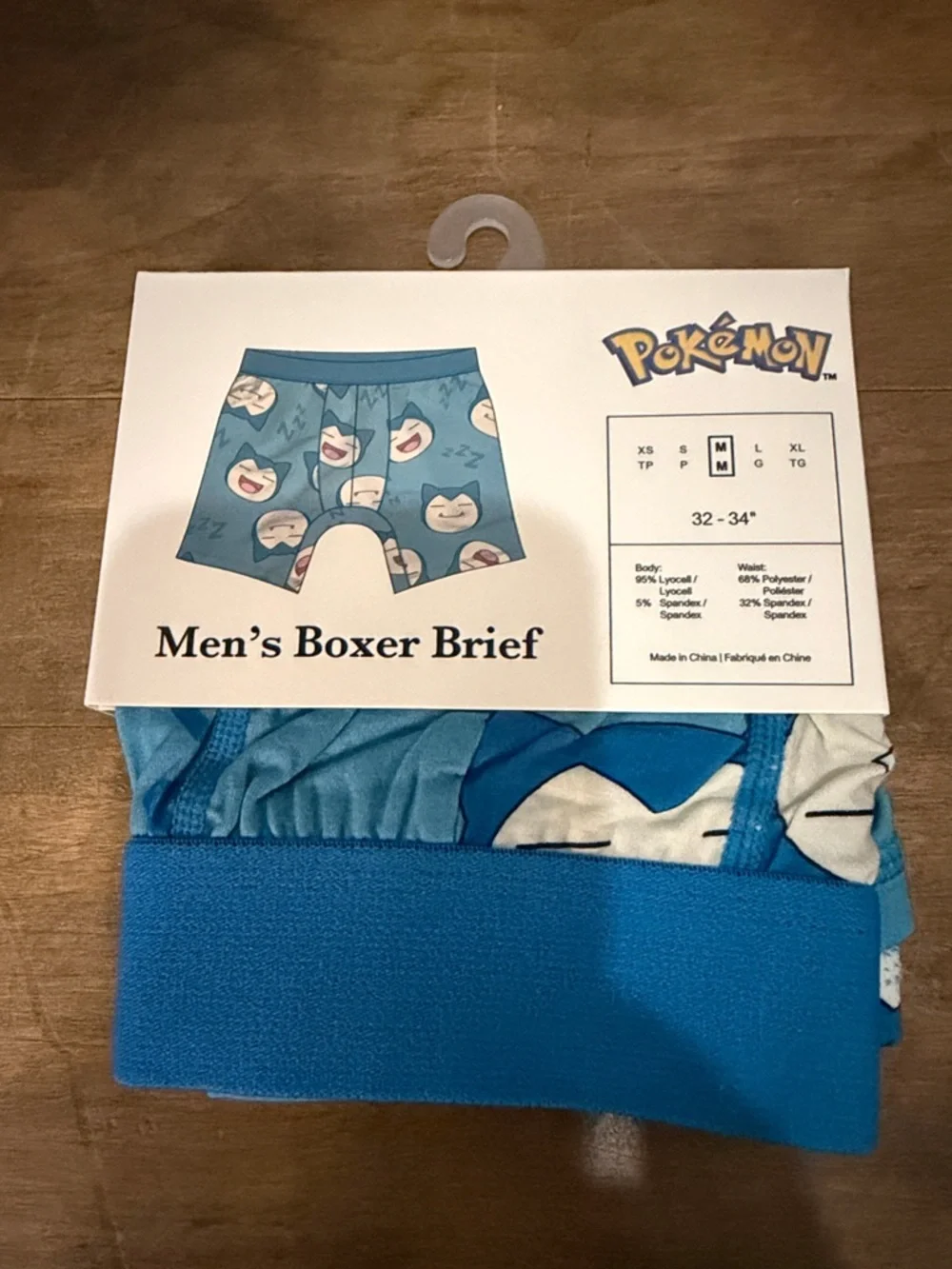 Men’s Snorlax Pokémon Blue Boxer Briefs - Medium